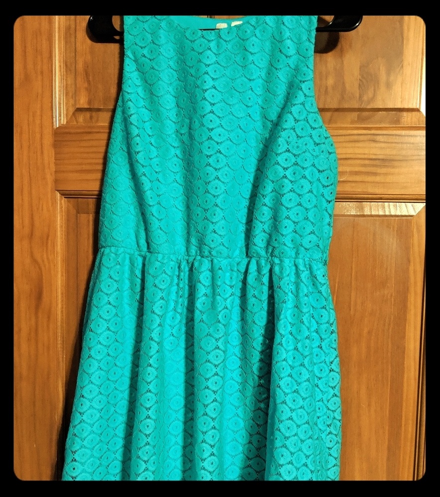 Tacera Dress Womens Large Light Blue-Green